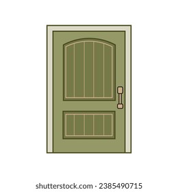 Kids drawing Vector illustration roman door Isolated on White Background