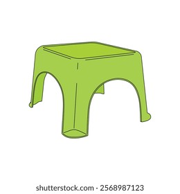 kids drawing vector illustration step stool cartoon isolated