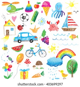 kids drawings collection