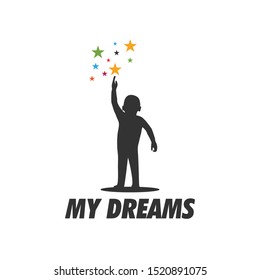 Kids dream graphic design template vector isolated