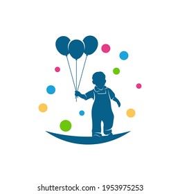 Kids Dream Logo Design Vektorgrafik, Creative Dream Children Logo Design Design-Design-Vorlage, Symbole Symbole