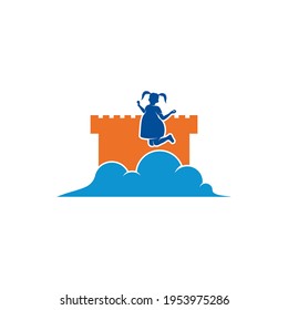 Diseño del logotipo de Kids Dream ilustración vectorial, plantilla de diseño del logotipo de los niños de Soam Creativo, iconos de símbolos