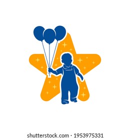 Kids Dream logo design vector illustration, Creative Dream kids logo design concept template, symbols icons