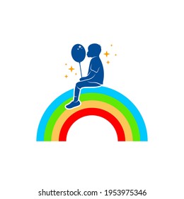 Diseño del logotipo de Kids Dream ilustración vectorial, plantilla de diseño del logotipo de los niños de Soam Creativo, iconos de símbolos