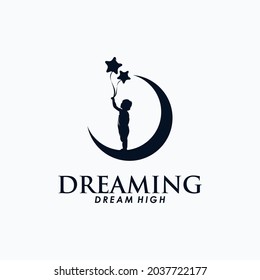 kids dream logo design vector