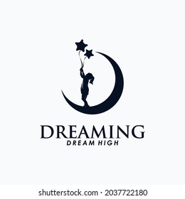 kids dream logo design vector