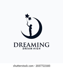 kids dream logo design vector