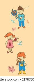 kids dreams vertical illustrations school student cartoon school gate learning