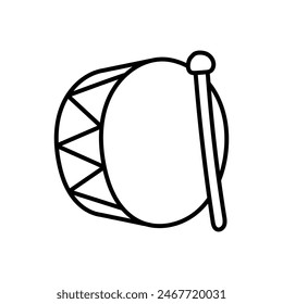 Kid's Drum Isolated Icon, Vector Illustration