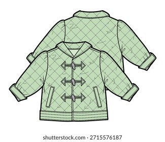 Plantilla de maqueta de diseño de Vector de dibujo plano de capa de lona para niños.