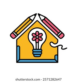 Kids ecucation centar logo, art logo, Education Logo template vector illustration