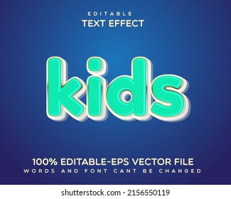 kids editable text effect design template