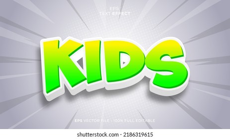 Kids Editable Text Effect Font