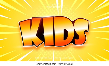 Kids Editable Text Effect Font