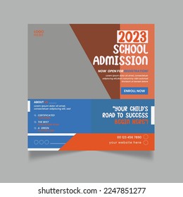 Kids education admission social media post