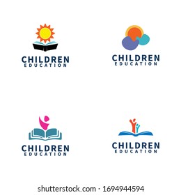 Kids Education Logo Design Vector Template