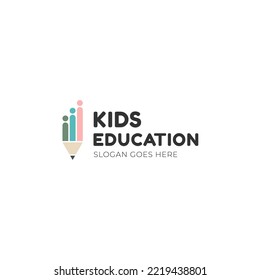kids education logo design vector