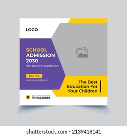 Kids Education Social Media Instagram Post Banner And Web Banner