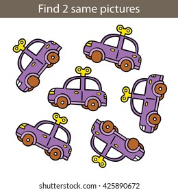 Kids educational game.Vector illustration of kids puzzle educational game for preschool children