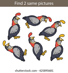 Kids educational game.Vector illustration of kids puzzle educational game for preschool children