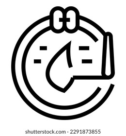 Kids embroidery icon outline vector. Craft art. Fabric studio