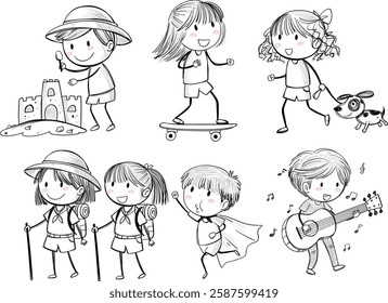 Kids enjoying various fun and playful activities