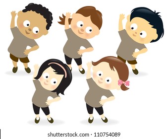 Kids exercising 2