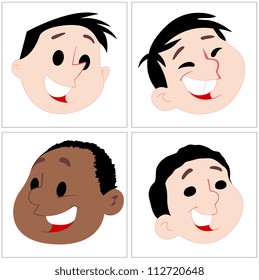 Kids Faces Vectors