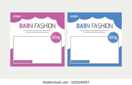 Kids Fashion Banner, Minimalist Kids Sale Banner