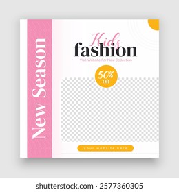 Kids fashion sale social media post template, special discount promotion sale offer.