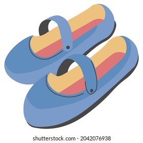 Kids fashion and stylish outfit, isolated boots with adjustable straps for children. Model for girls, shop with assortment of footwear for toddlers and preschoolers. Vector in flat style illustration
