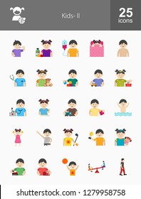Kids Flat Icons