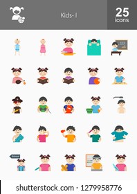 Kids Flat Icons