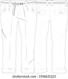Kids flat sketch clothes for older girls. Dresses , pants , blouses , hoodies vector.