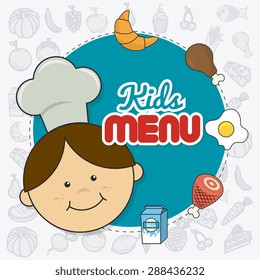 Kids food design over white background, vector illustration.