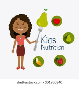 Kids food design, vector illustration eps 10.
