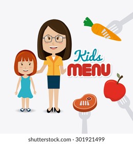 Kids food design, vector illustration eps 10.