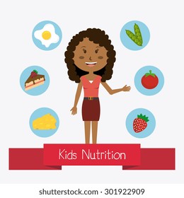 Kids food design, vector illustration eps 10.