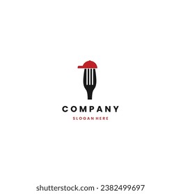 kids food logo design on isolated background