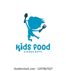 Kids Food logo designs concept vector, Children Nutrition logo symbol