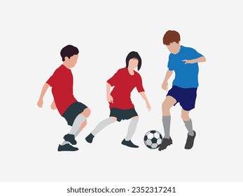 Kids Football Game on illustrattion graphic vector