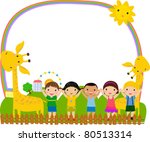 kids and frame