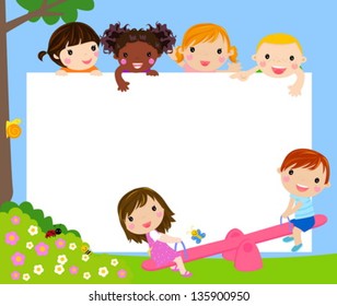 Kids Frame Stock Vector (Royalty Free) 135900950 | Shutterstock