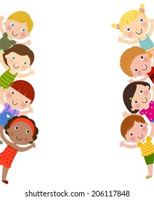 492 Kids Holding Hands Border Stock Vectors, Images & Vector Art ...