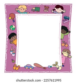 plantilla vectorial de dibujos animados para niños 