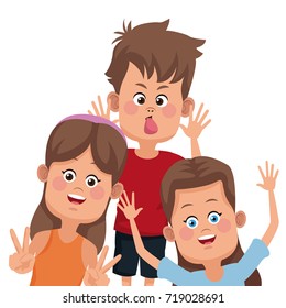 Kids friends cartoon