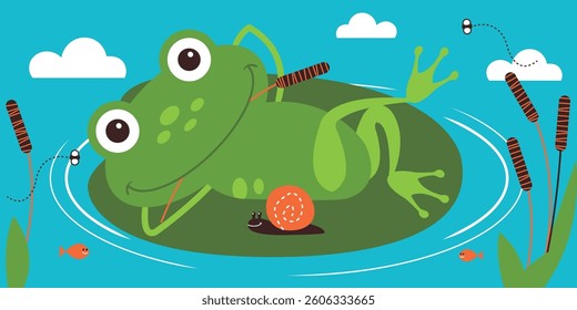 Kids Frog In The Pond