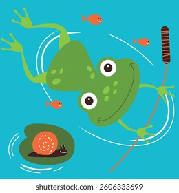 Kids Frog In The Pond