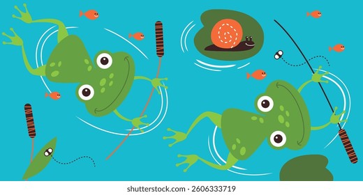 Kids Frog In The Pond
