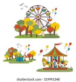 Kids Fun Fair, Vector Elements